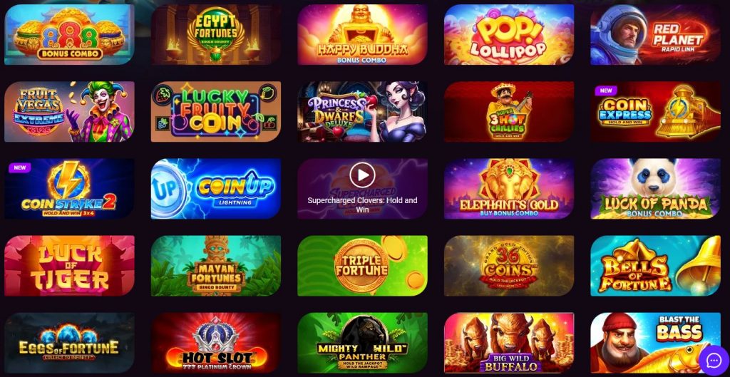 Ricky Casino pokies selection featuring popular Australian slot games